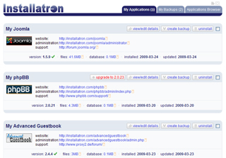 Installatron License Screenshot
